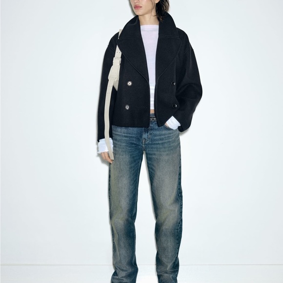 Zara soft double breasted cropped co - Picture 11 of 16